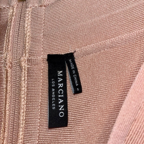 MARCIANO Bodycon Bandage Dress - Blush/Dusty Pink - Size S - Picture 4 of 4